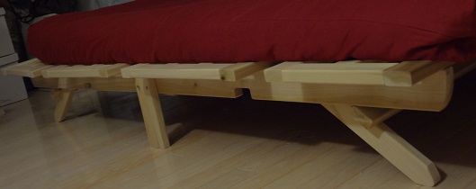 unfinished wooden frame futon mattress